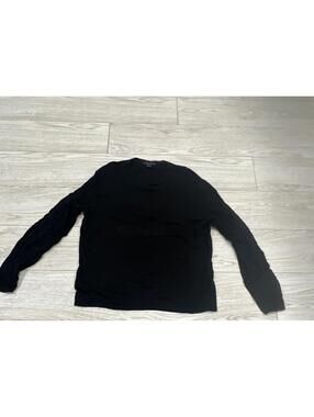 Banana Republic Men's Black Cotton Blend Solid Crewneck Sweater SIZE L $138